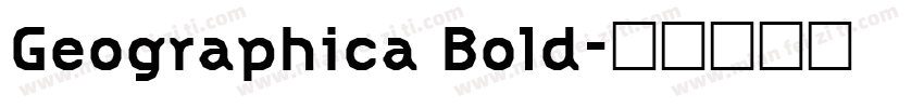 Geographica Bold字体转换